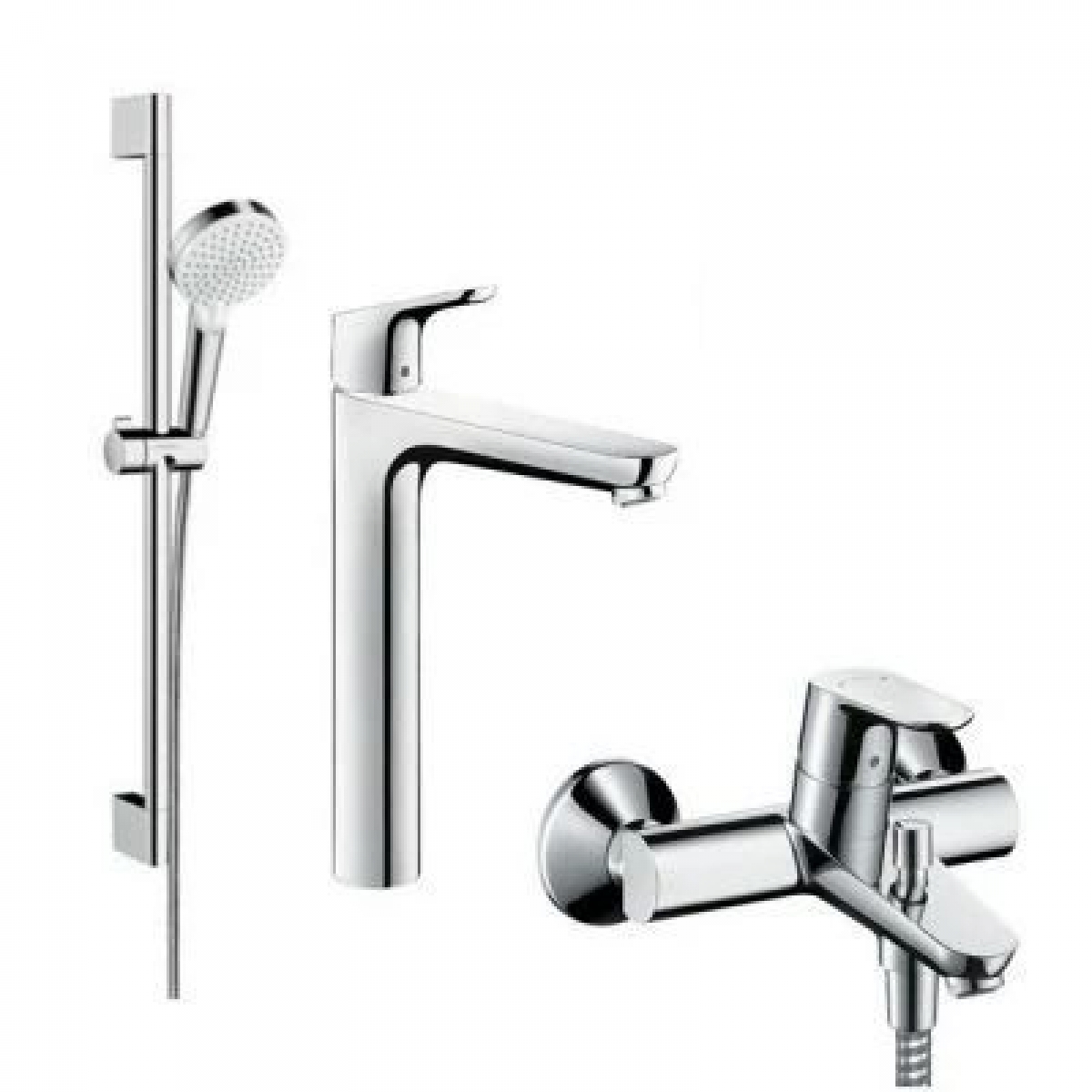 Hansgrohe Focus 龍頭3件套裝 (面盆+浴缸+企柱)